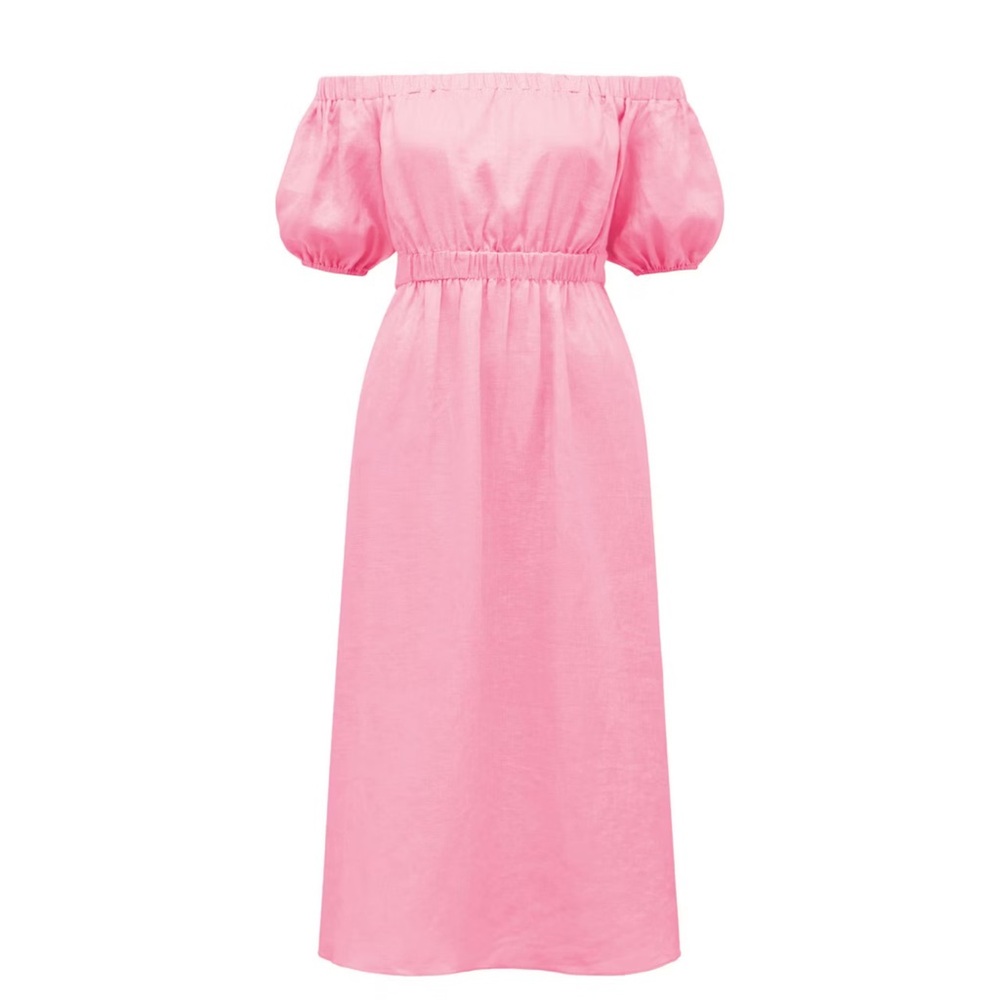 Elegant Pink Off-Shoulder Dress